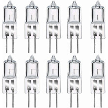 Halogen bulbs G4 35W 12V, warm white 2800K, dimmable transparent capsule 10 pieces