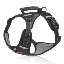 (M, Black) DUOMM HT-524 Breathable Pet Dog Harness Reflective Puppy Safety Vest with Control Handle ST - Yellow