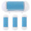 Foot Care Tool Replacement Roller for Remover 8Pcs Blue 1