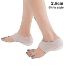(height 2.5cm Female) 1 Pair Concealed Footbed Enhancers Invisible Height Increase Silicone Insoles Pads Tw