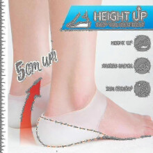 (height 3.5cm Male) 1 Pair Concealed Footbed Enhancers Invisible Height Increase Silicone Insoles Pads Tw