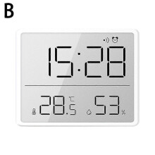 (white/onesize) Ultra Thin Electronic Clock Simple Digital Clocks Wall Mounted LCD Disp