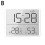 (white/onesize) Ultra Thin Electronic Clock Simple Digital Clocks Wall Mounted LCD Disp 1