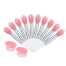 10 Pcs Silicone Lip Brush,2 Pcs Anti-lost Cover