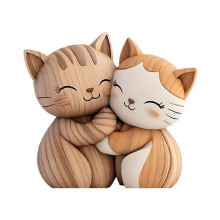 (A/One size) New Hot 2D Flat Wooden Ornament Home Decoration Wooden Craft