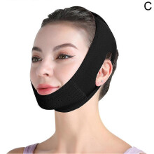 (black/1pcs) V Line Mask Face Lift Band Facial Slimming Double Chin Strap Mask L1A8 H