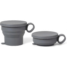 2025 Latest Model 2 pack Mini Silicone Collapsible Travel Cup for Camping