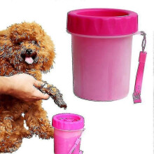 Pet Dog Foot Wash Cup Silicone Pet Paw Wash Cup Dog Paw Cleaner (1 Piece) Rose Red yu
