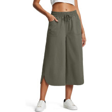 Women's Pants Wide Size Lightweight Quick Dry-Army Green L