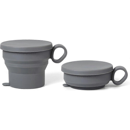 2025 Latest Model 2 pack Mini Silicone Collapsible Travel Cup for Camping