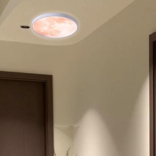 Ultradünne, runde LED-Mond-Deckenleuchte mit Mondlichteffekt, Deckenleuchte für Eingangsbereich, Wohnzimmer oder Kinderzimmer 2