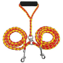 (Red Yellow) Breathable Calf Sling Goat Lifting Harness Dog Weighing Sling Puppy Weighing Mesh 1.4m
