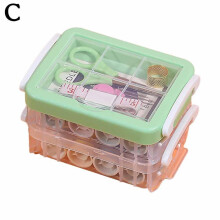 (green/1set) Needle And Thread Box Household Needle And Thread Kit Sewing Needle Hand Sewing Small Portable