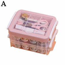 (pink/1set) Needle And Thread Box Household Needle And Thread Kit Sewing Needle Hand Sewing Small Portable