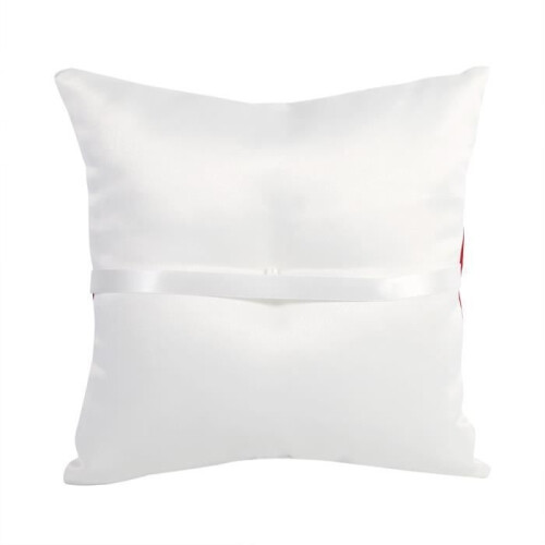 Ring pillow - HEN - Red - Polyester and satin fabric - Artificial diamonds 1