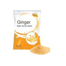 Ginger Bath Scrub Salts Natural Lymphatic Support & Skin Renewal for Dull, Rough, and Acne-Prone Back Exfoliating Body Salt for Deep Cleansing & Rad