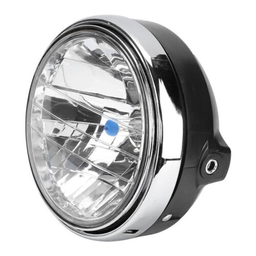 VINGVO Universal Motorcycle Headlight Assembly, Retro Round Modified Motorcycle Headlight for CB400/900 1