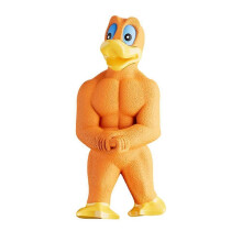 (orange/1pcs) Dog Self-Entertainment Decompression Toy Muscle Chicken Duck Toy Golden Retriever Alaskan Medium Large Dog Toy
