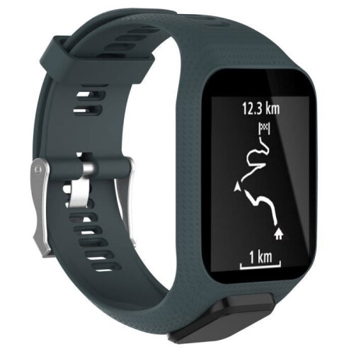 Uhrenarmband – TomTom – Runner 2-3 – Silikon – Steingrün – Sportlich 1