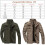 Men's Quilted Aviator Jacket, Solid Color Jacket, Stand-Up Collar Jacket, Casual Jacket, Khaki Jacket 2