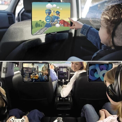 Car Dashboard Tablet Holder, Extendable Car Headrest Tablet Holder, Universal Tablet Mount [S174] 1