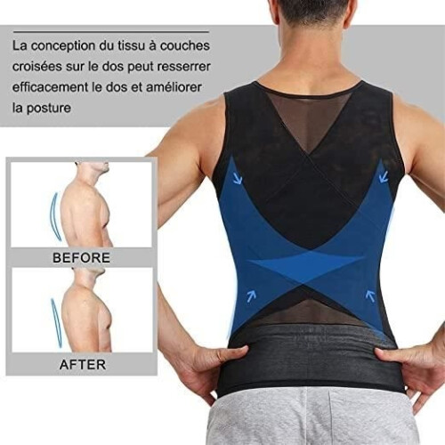 BINGRONG Men's Compression Tank Top - Tummy Control Undershirt - Black 1