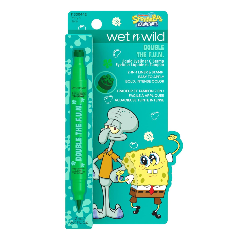 Wet N Wild Not,Specified Spongebob Double The F.u.n. Liquid Eyeliner & Stamp - Party's Here