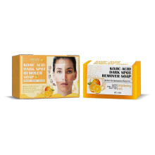 Brightening Kojic Acid Soap - Exfoliating Face Cleanser for Acne Marks, Dark Spots & Even Skin Tone with Glycerin & Vitamin E - 100g