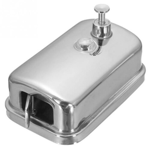 Stainless steel wall-mounted liquid soap dispenser - Silver - 500ml - Fill level indicator 2