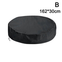 (Black/63inch) Foldable Dog Pool with Round Pool Cover Collapsible Pet Pool Dog