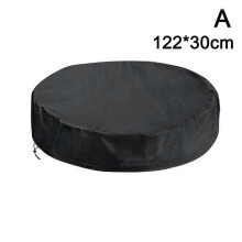 (Black/48inch) Foldable Dog Pool with Round Pool Cover Collapsible Pet Pool Dog