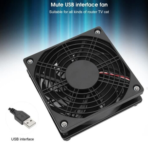 DUOKON Gehäuselüfter – 120 mm – 1200 U/min – 18 dBA – Leiser USB-Anschluss 2