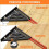 Carpenter's square rule, metal and aluminum, folding triangle, combination square rule, multi-functional, 317mm 3