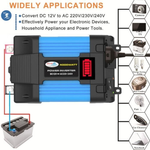 4000W Sinus-Wechselrichter (12V DC auf 220V AC) 2