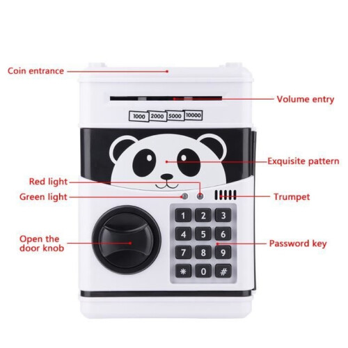 Panda-Sparschwein mit Tresor 2