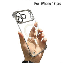 For iPhone 17 Pro Max Phone Case Electroplated Borderless Magnetic Phone Case