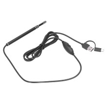 Endoscopio otoscopico 3 in 1, nero, cavo da 2 m, 5,5 mm