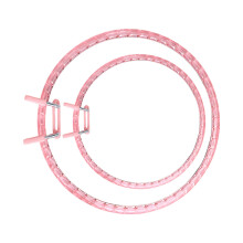 2 Stück tragbare Acryl-Nähreifen für DIY-Bastelprojekte-Rosa