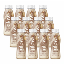 For Goodness Shakes Glow Collagen Protein Shake Iced Latte - 12x250ml