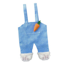 Hare Jumper Pants Fabric Basket Bag For Candy Small Toy-Blue