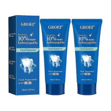 2025 10% Nano Hydroxyapatite Toothpaste, Fluoride Free Toothpaste for Sensitive Teeth, Natural Remineralizing Whitening Toothpaste for Adults