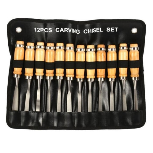 12-Piece Professional Woodworking Chisel Set for Carving and Chiseling 1
