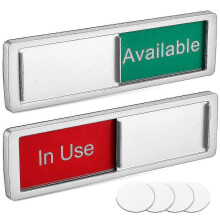2 Pcs Vacant Occupied Signs Privacy Signs Available or In Use Sign Slider Door Indicator Signs for Home Office Restroom Conference 0926 Edition 0118