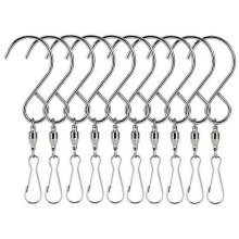 Wind Chime Rotating Hook Hanging Hook Hanger for Storage 20Pcs