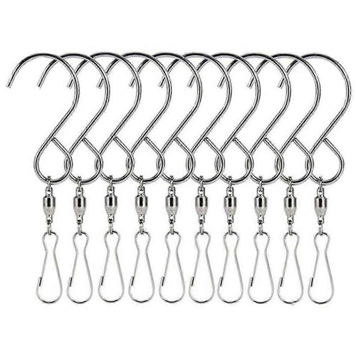 Wind Chime Rotating Hook Hanging Hook Hanger for Storage 20Pcs