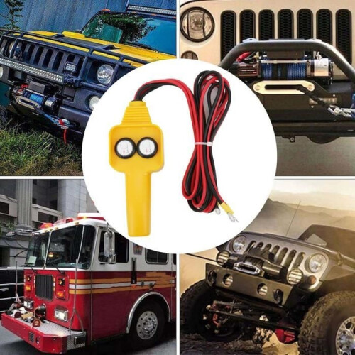 TMISHION Wired Winch Remote Control, Wired Winch Controller, Hand Control Assembly, Push Button Style, 12V 2