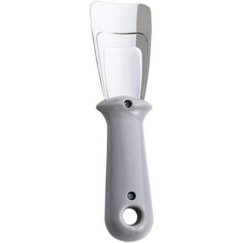 Ice scraper for refrigerator and freezer, small stainless steel scraper with handle, grey 2