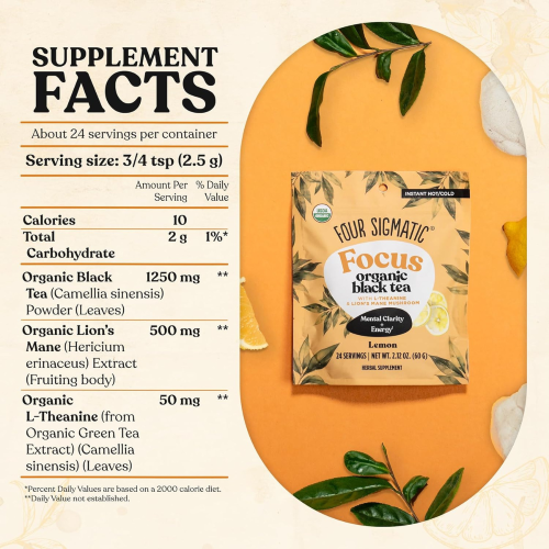 Four Sigmatic Organic Black Tea, Lemon - 60g 1