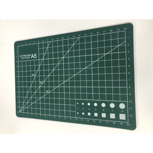 Doppelseitige PVC-Schneidematte für Kunst Green A5 2