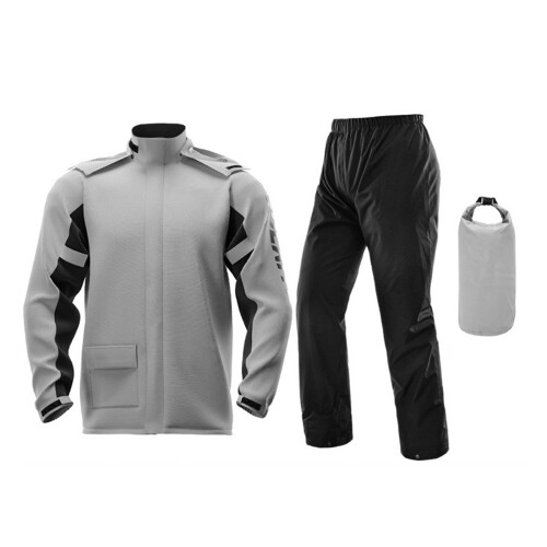 Motorcycle Rain Suit Waterproof Breathable Work Rain-Gray M